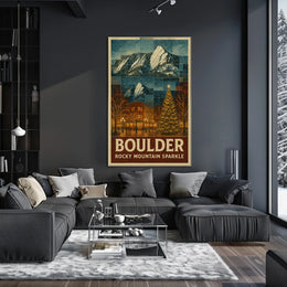 Boulder Rocky Mountain Sparkle Poster