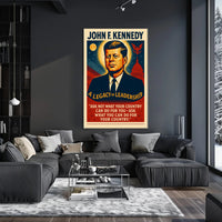 John F. Kennedy Inspirational Leadership Historical or Presidential Poster