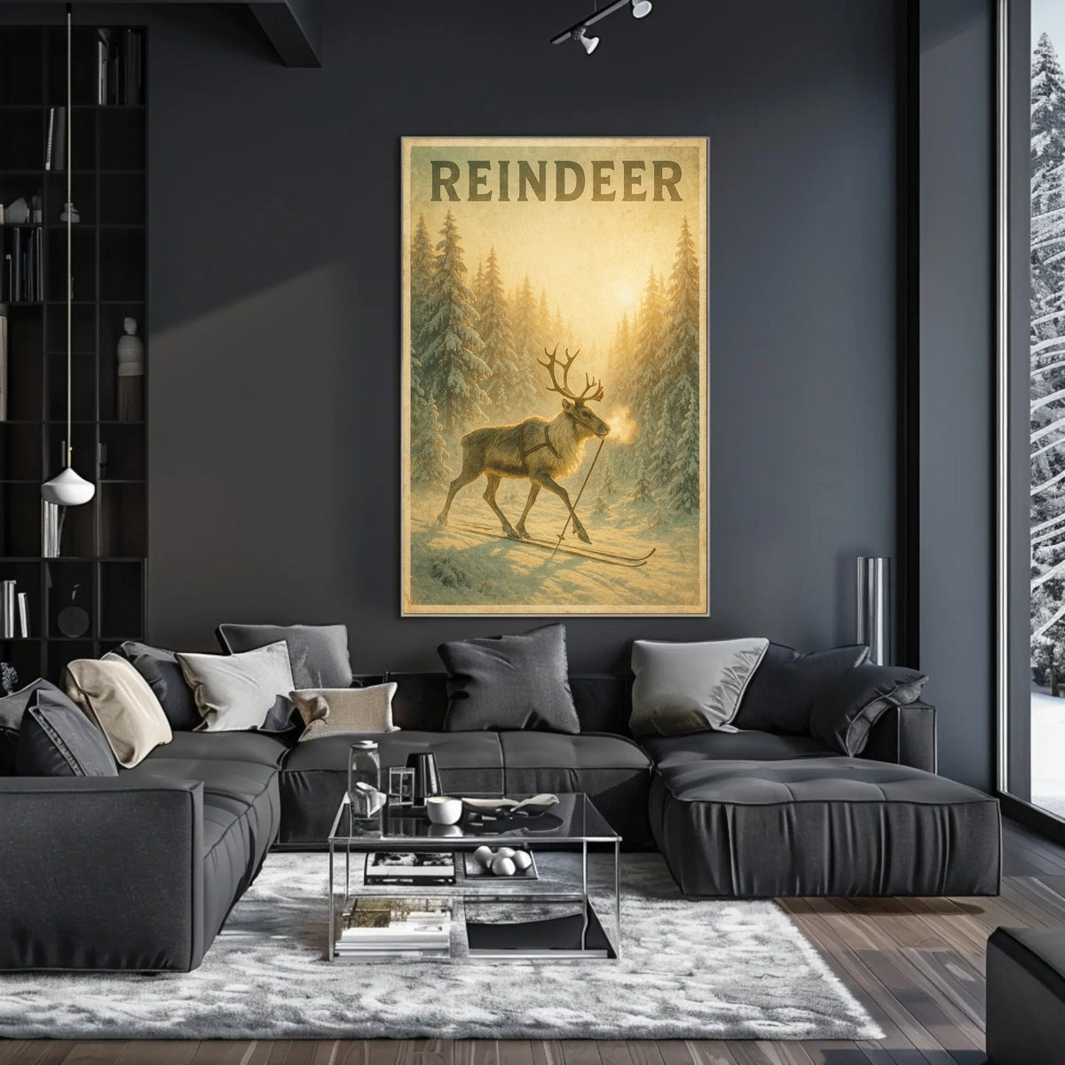 Reindeer In Winter Wonderland Poster