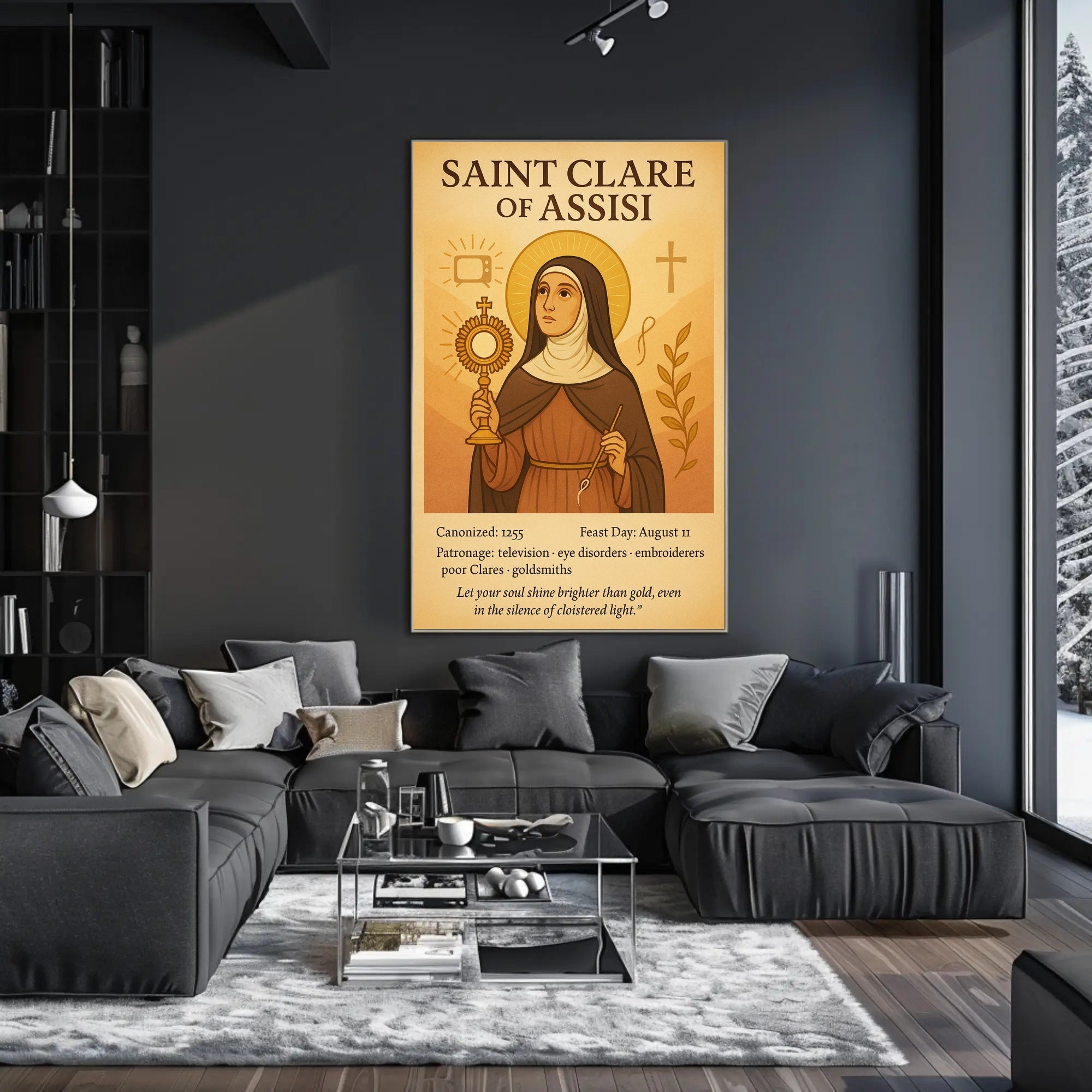 Saint Clare of Assisi Religious Heritage Poster