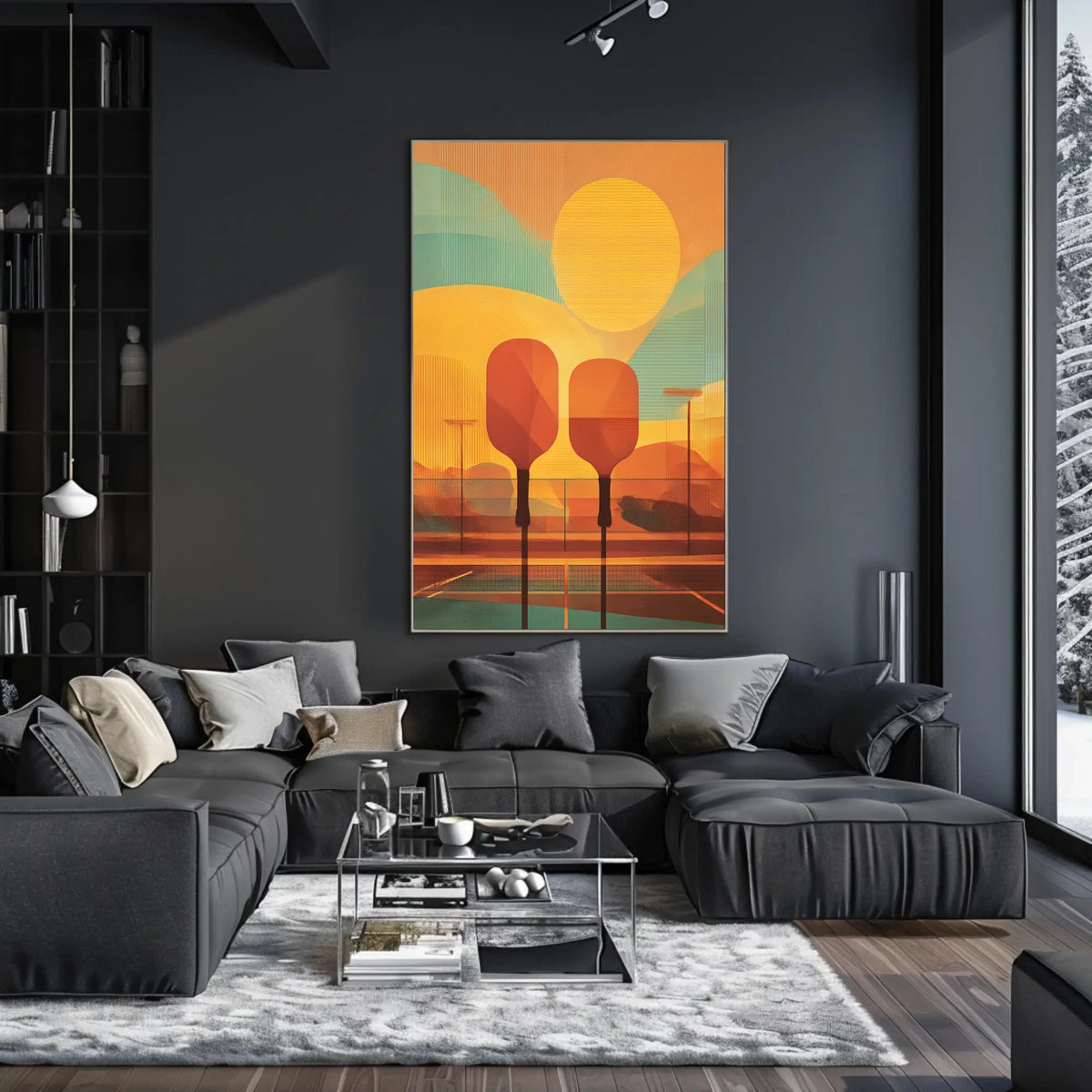 Sunset on the Court Poster