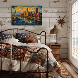 Buffalo, New York A Vibrant Cityscape Poster