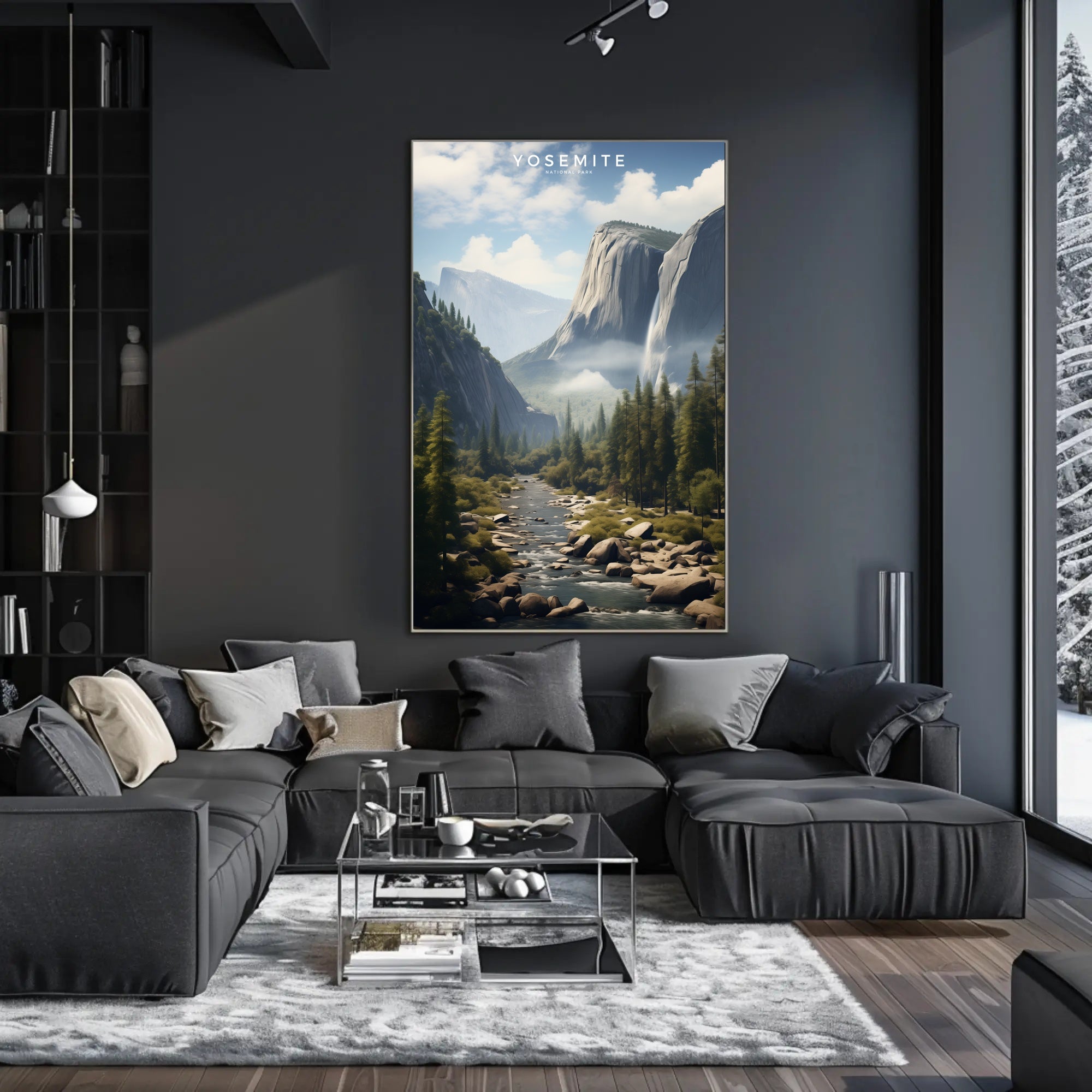Yosemite Scenic View Poster Wall Art Print