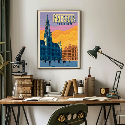 Vintage Poster Brussels Belgium