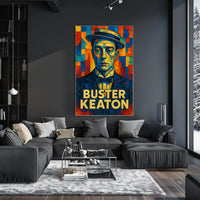 Buster Keaton Iconic Silent Film Star Poster