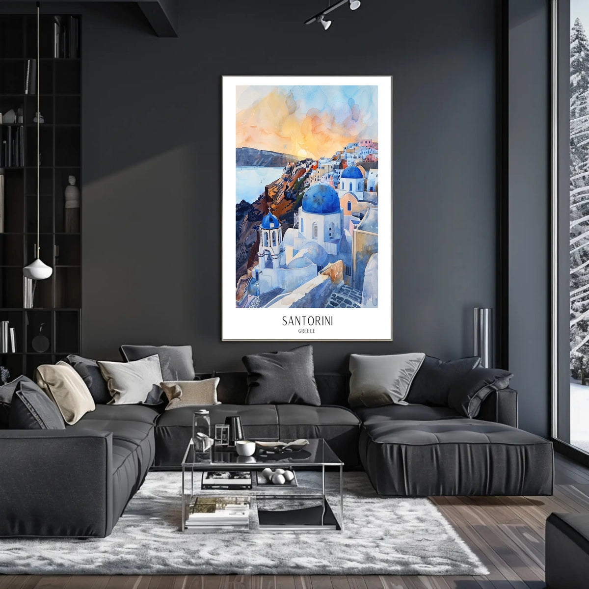 Santorini Serenity Poster