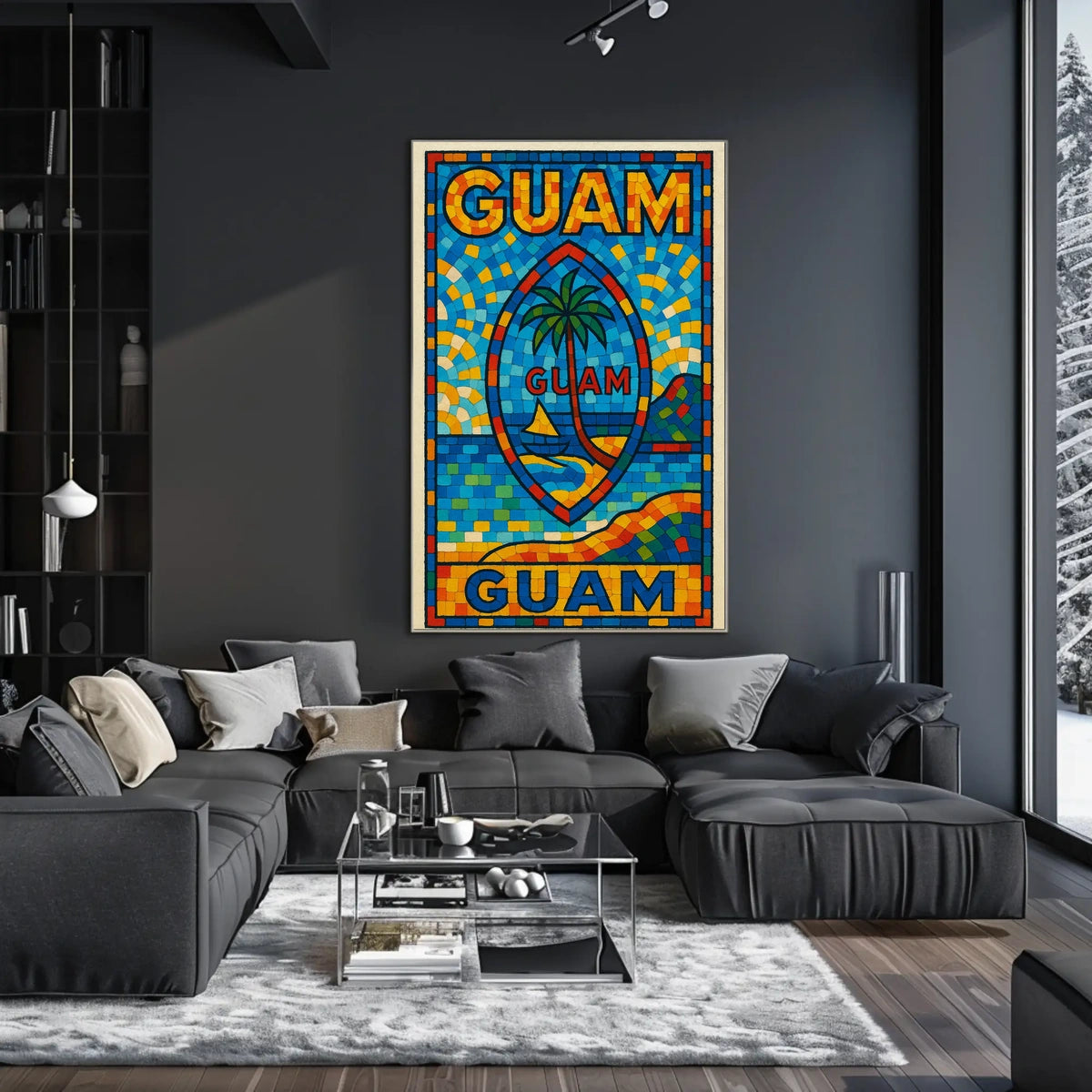Vibrant Guam Mosaic Poster