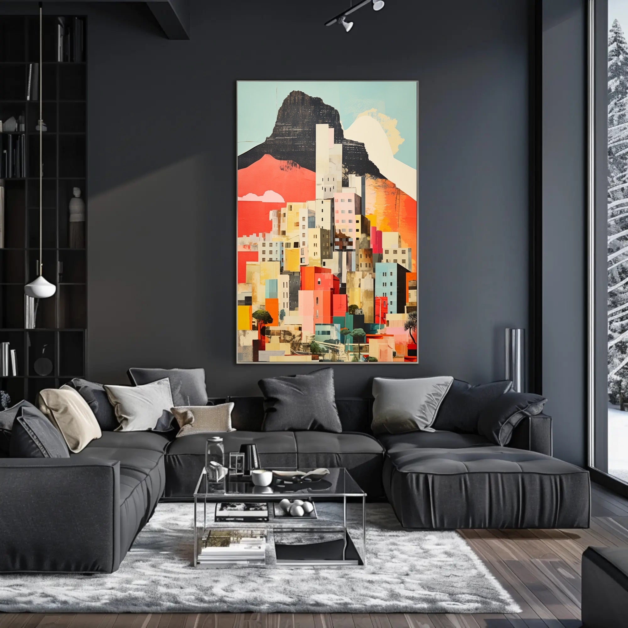 Vibrant Cityscape Collage Poster