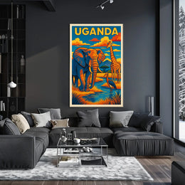 Uganda Wildlife Adventure Poster