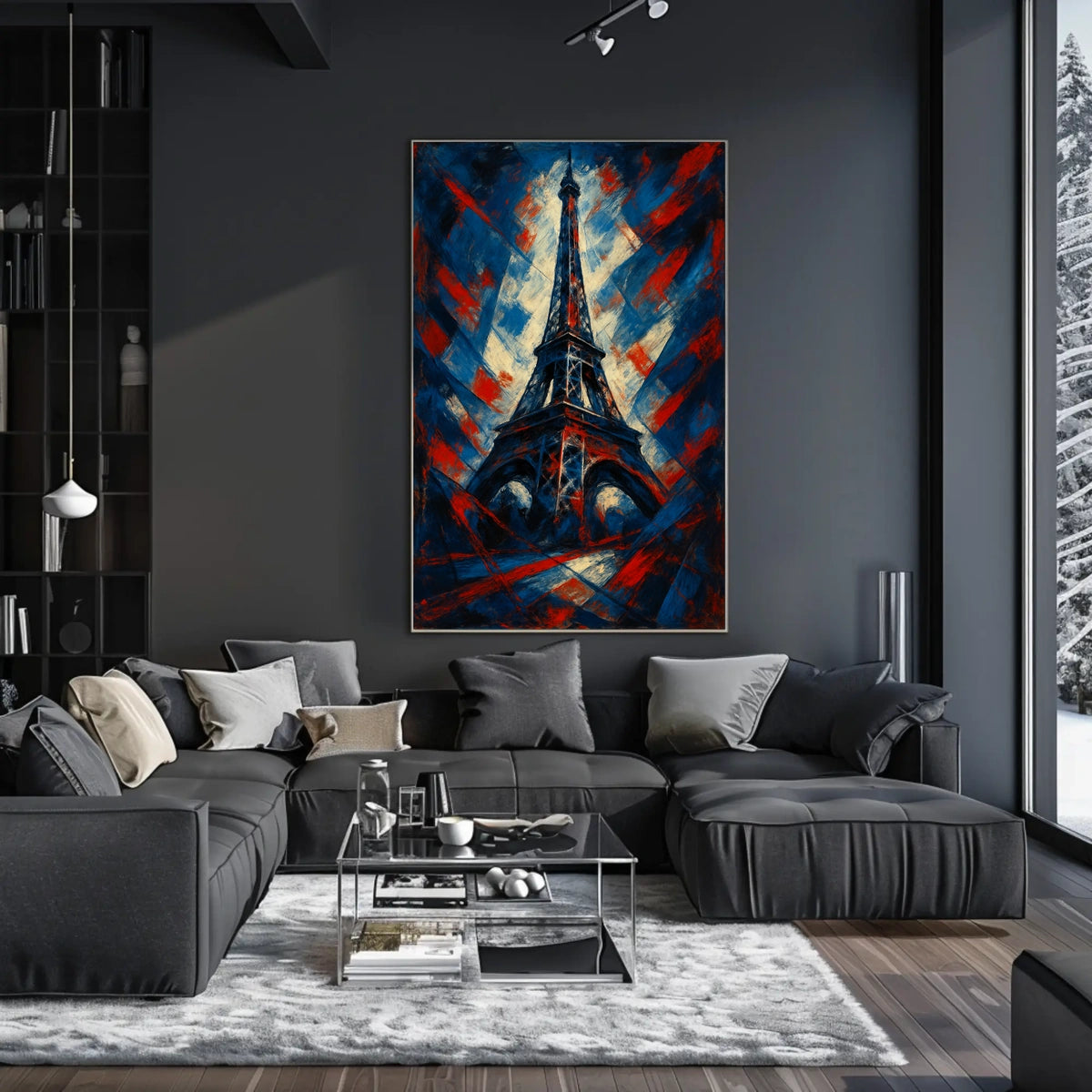 Eiffel Tower in Abstract Colors Poster