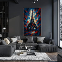 Eiffel Tower in Abstract Colors Poster