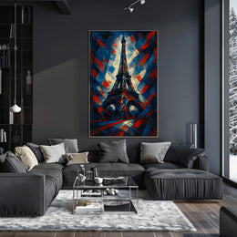 Eiffel Tower in Abstract Colors Poster