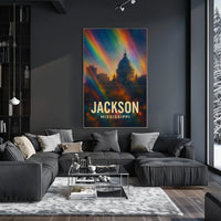 Jackson Mississippi Skyline Photography Realism Wanderlust Decor Timeless Heritage Cityscape Poster