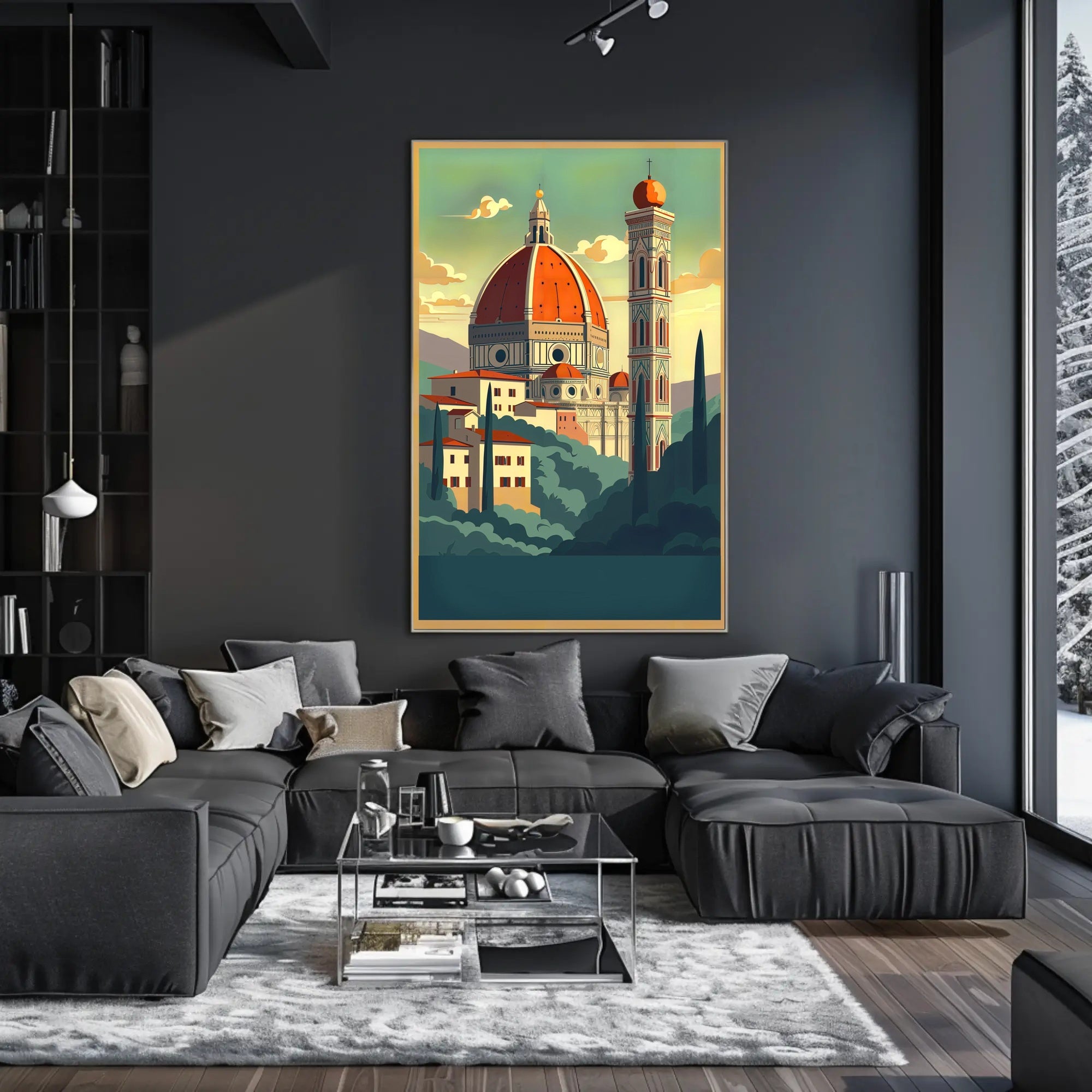 Artistic View of Florence's Duomo Poster