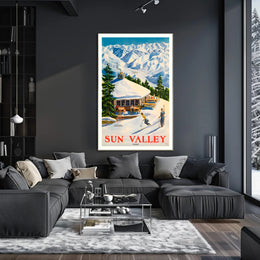 Sun Valley Ski Retreat Poster PosterGoat