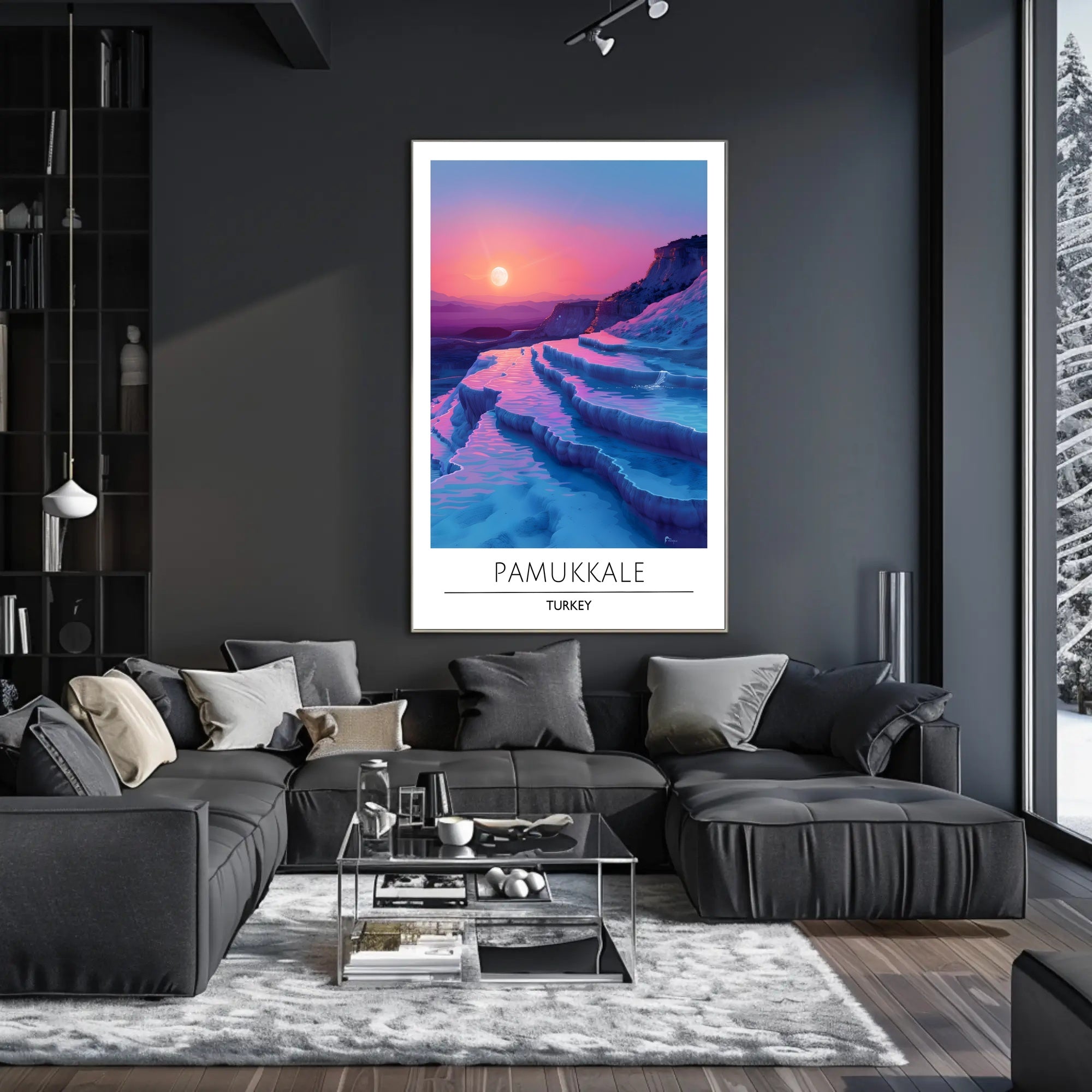Pamukkale Sunset Travel Poster