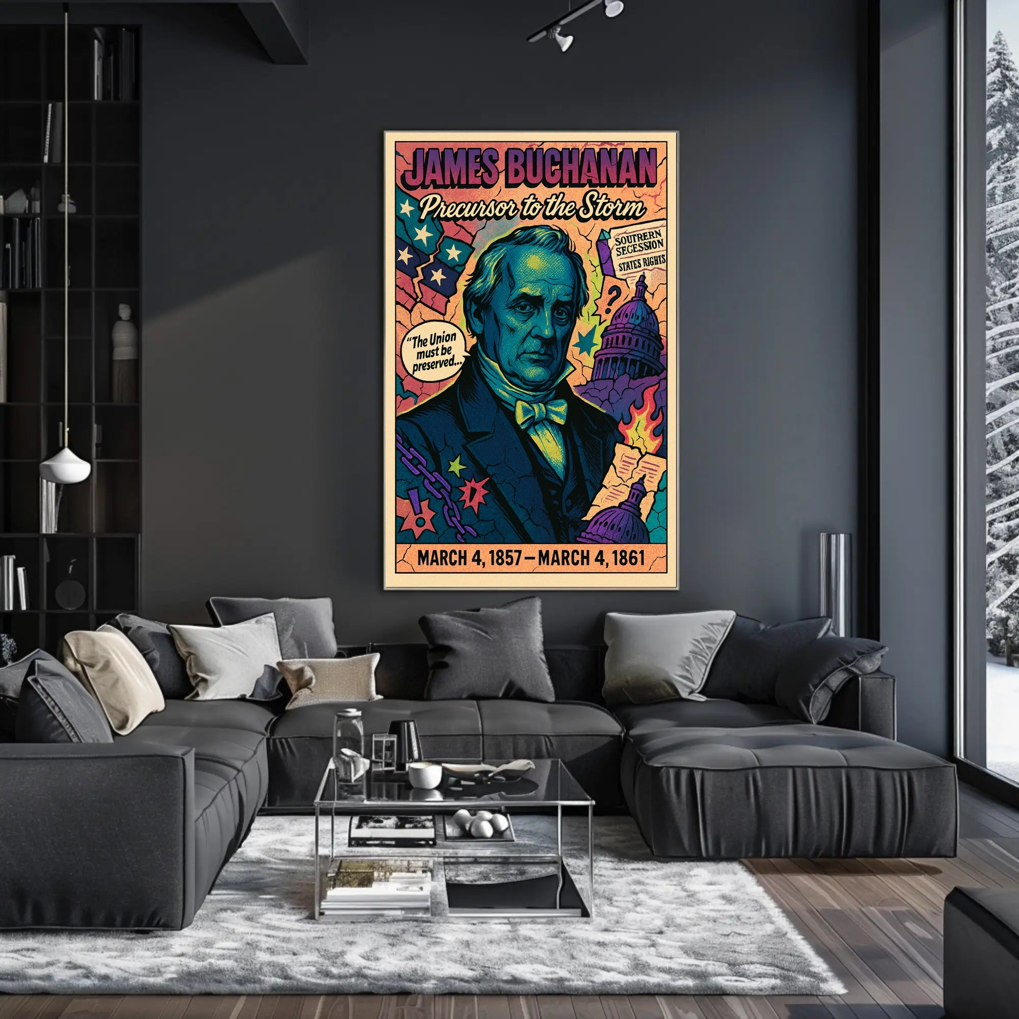 James Buchanan Precursor to the Storm Poster PosterGoat
