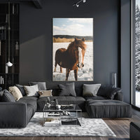 Winter Horse in the Snow Poster