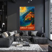 Amalfi Coast Poster Wall Art For Coastal Decor Gift
