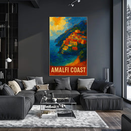 Amalfi Coast Poster Wall Art For Coastal Decor Gift