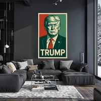 Trump Patriotic Portrait Photography Realism Poster