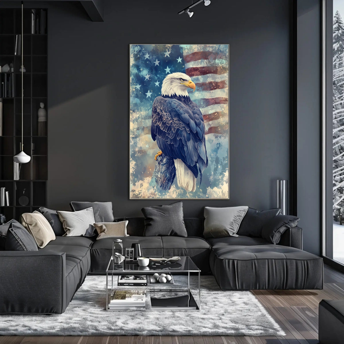 peaceful bald eagle Poster