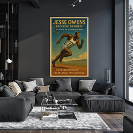 1936 Olympic Athlete Vintage Art Poster