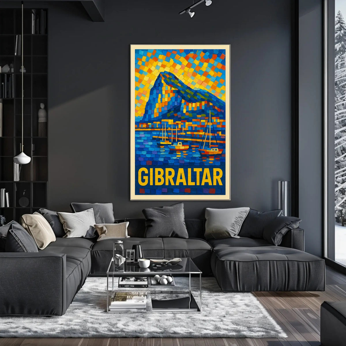 Gibraltar A Vibrant Mosaic Poster
