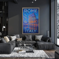 Rome, Italy Vibrant Landmarks Poster
