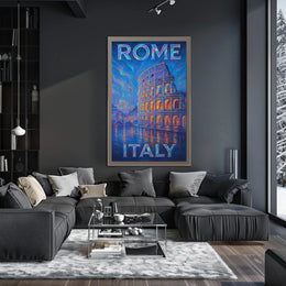Rome, Italy Vibrant Landmarks Poster