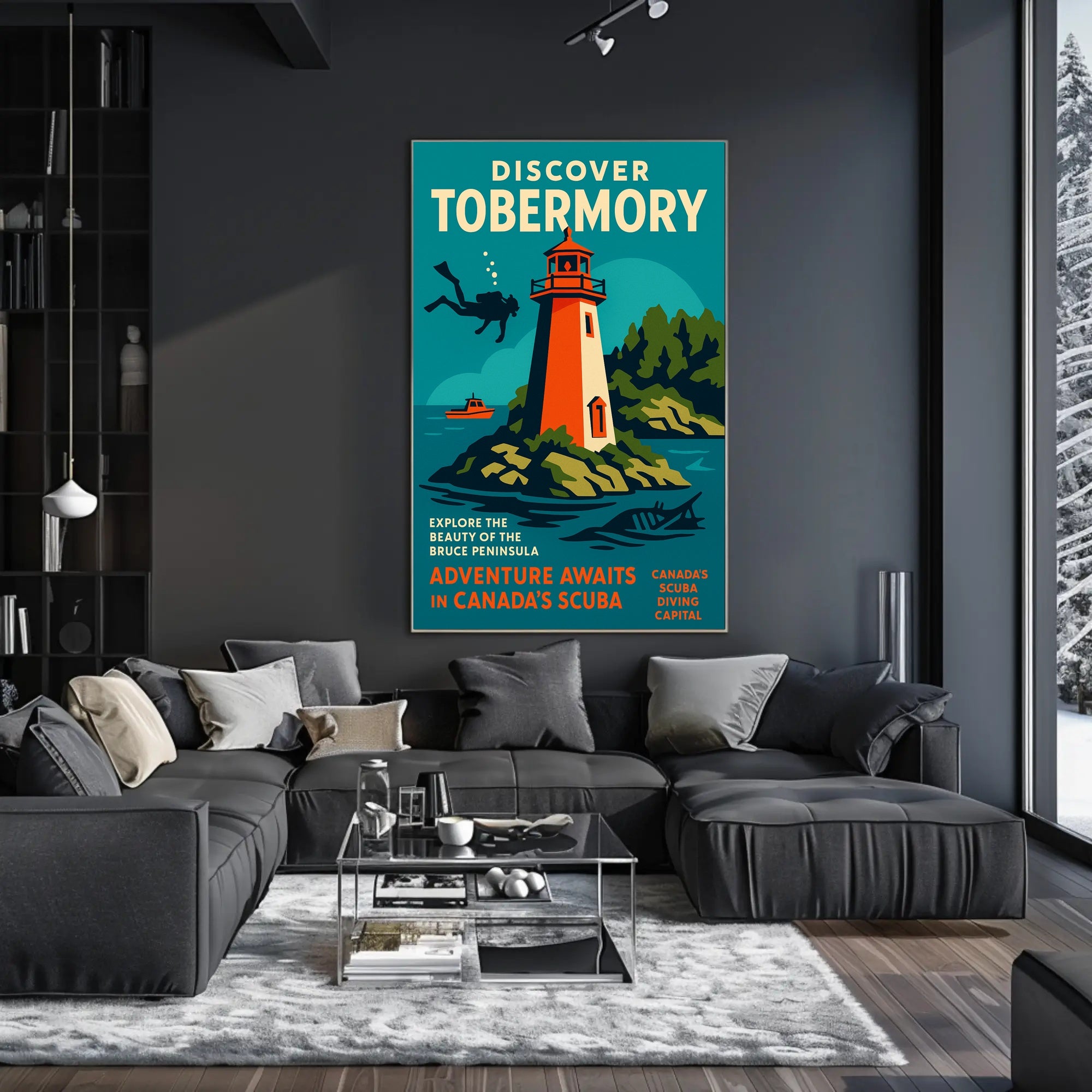 Tobermory Travel Poster Vintage Coastal Wall Art