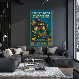 Tigers Nest Monastery Bhutans Sacred Jewel Poster