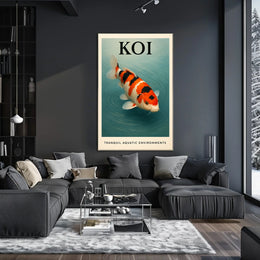 Koi Tranquil Aquatic Environments Poster