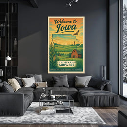 Welcome to Iowa The Heart of the Midwest Poster