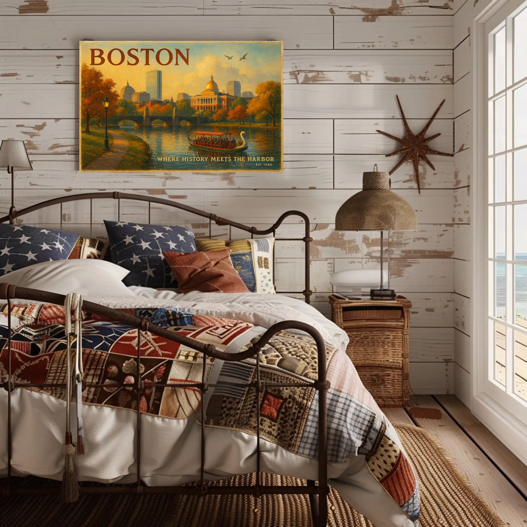 Boston Travel Poster: Where History Meets The Harbor