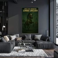 One-Eyed Monster Zombie Unicorn Poster