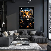Leopard Fantasy Art Poster: Whimsical Wildlife Magic