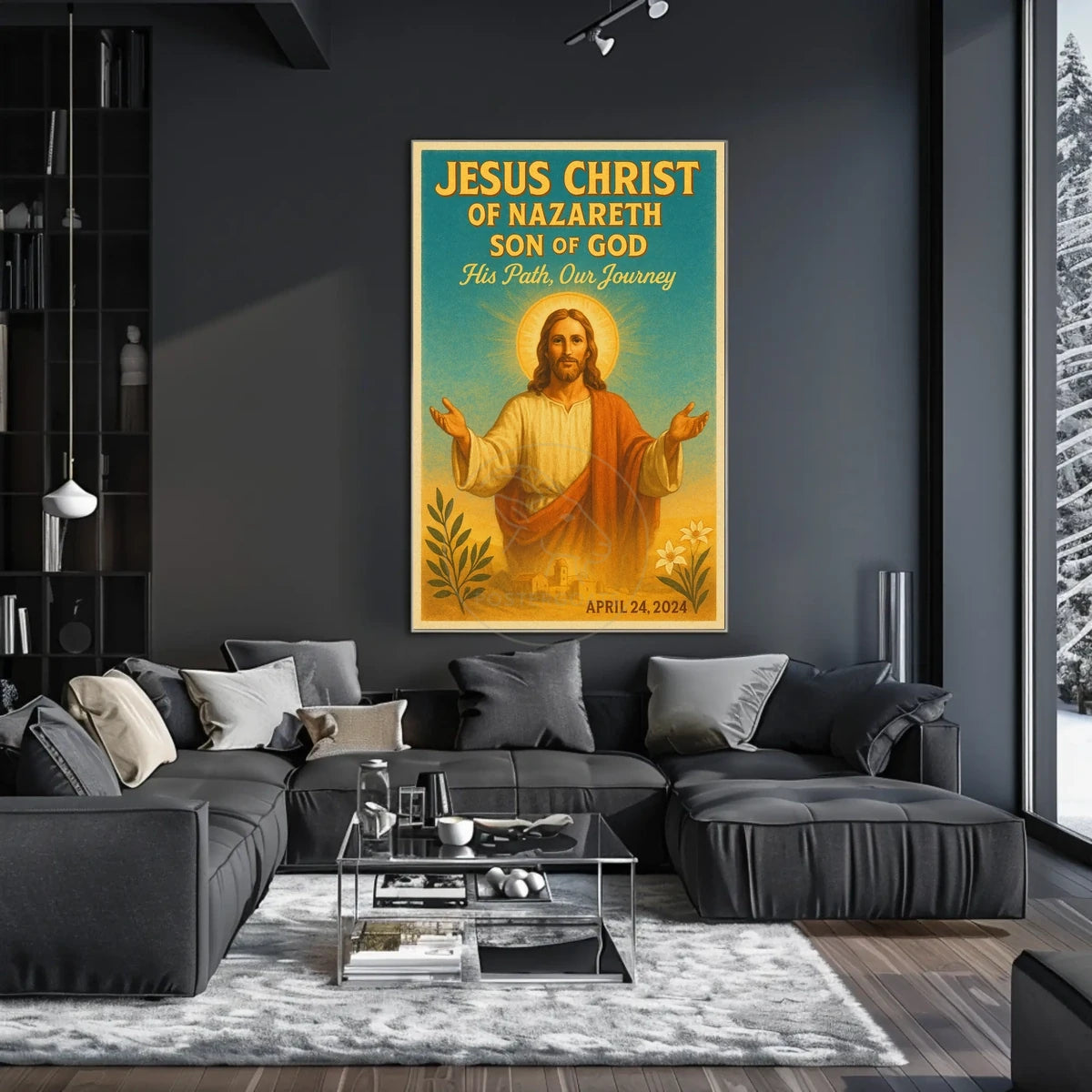Sacred Jesus Vintage Art Religious Heritage Poster