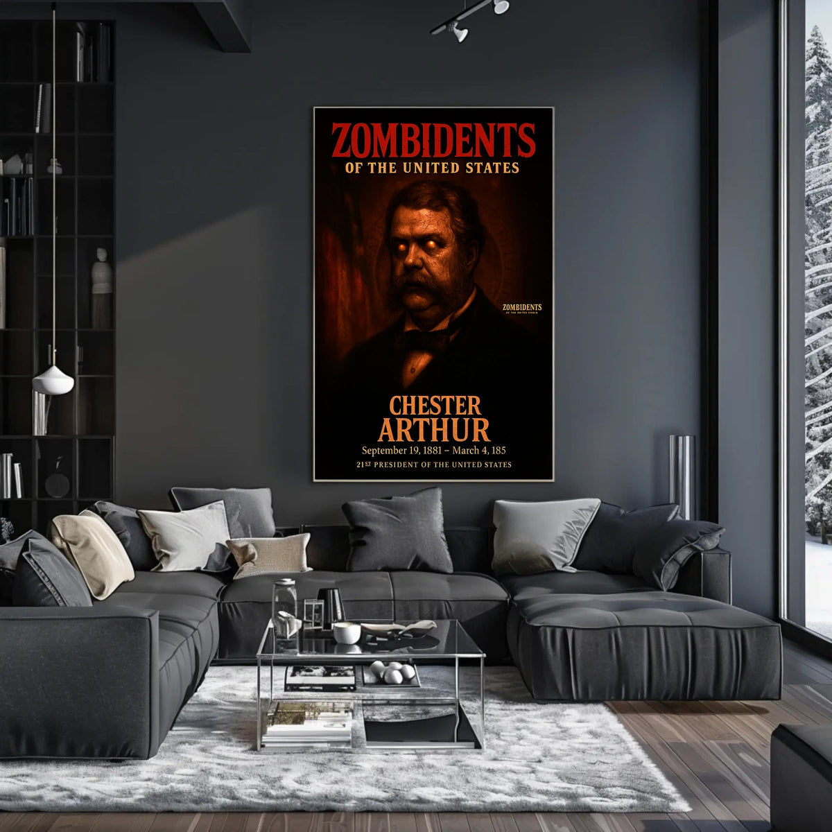 Chester Arthur 21st President of the United States Zombidents Poster Series