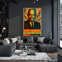 Dwight D. Eisenhower 34th President of the United States Street Art Mashup Poster
