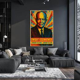 Dwight D. Eisenhower 34th President of the United States Street Art Mashup Poster