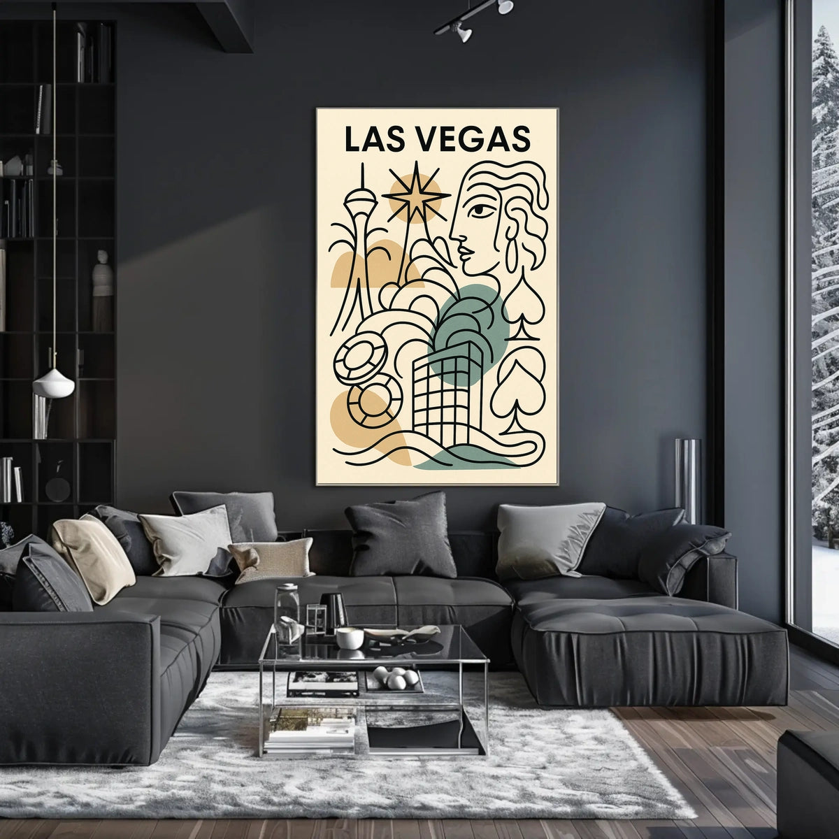 Las Vegas Art Deco Poster Vintage Wall Art Print for Decor