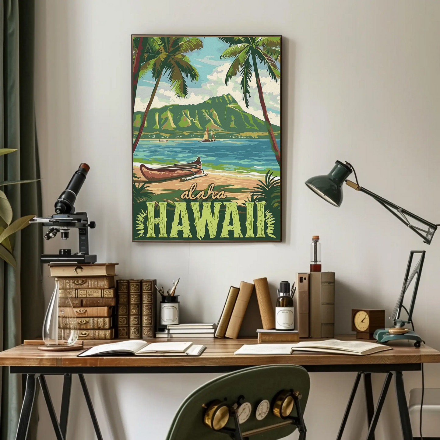 Aloha Hawaii Beach Vintage Poster