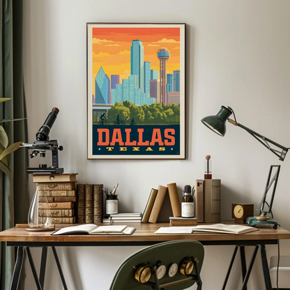 Dallas Texas Vintage Poster