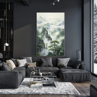 Serene East Asian Landscape Wall Art - Artistic Poster