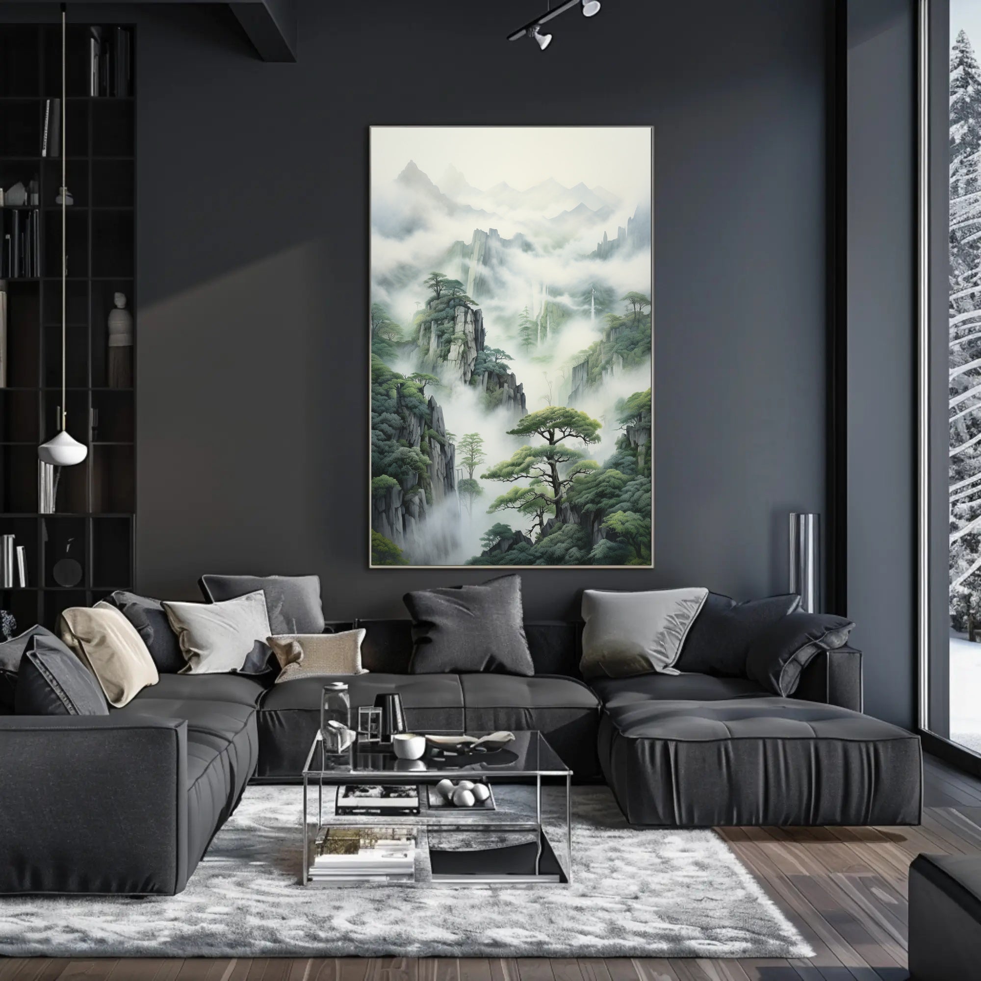 Serene East Asian Landscape Wall Art - Artistic Poster