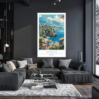 Scenic Antalya Coastal Cityscape Travel Poster
