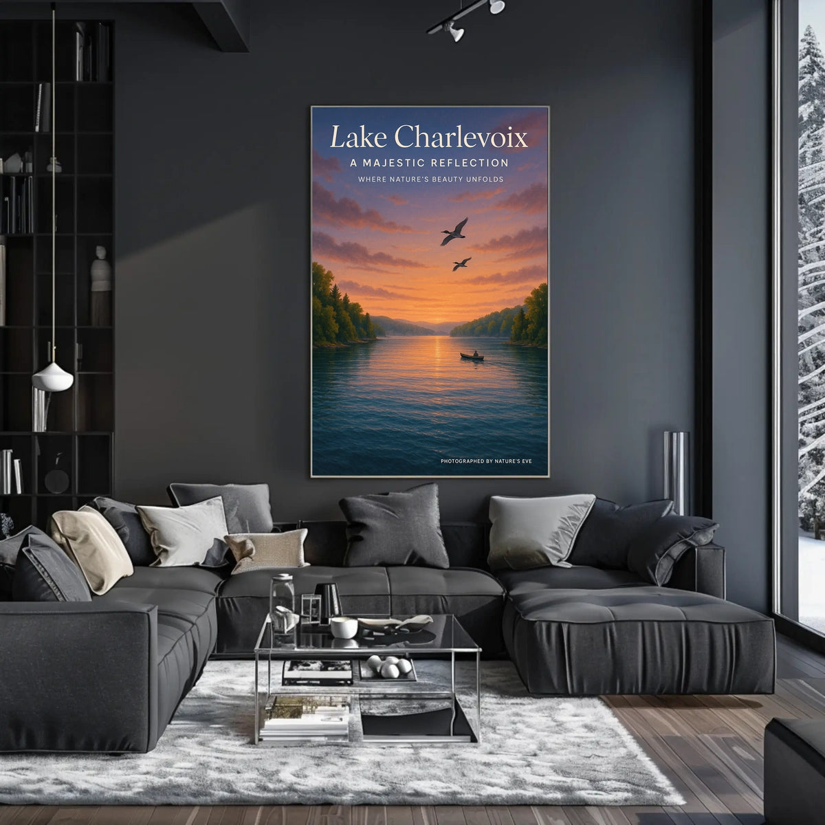 Lake Charlevoix A Majestic Reflection Poster