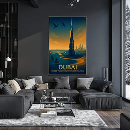 Dubai Where Tradition Meets Innovation Poster