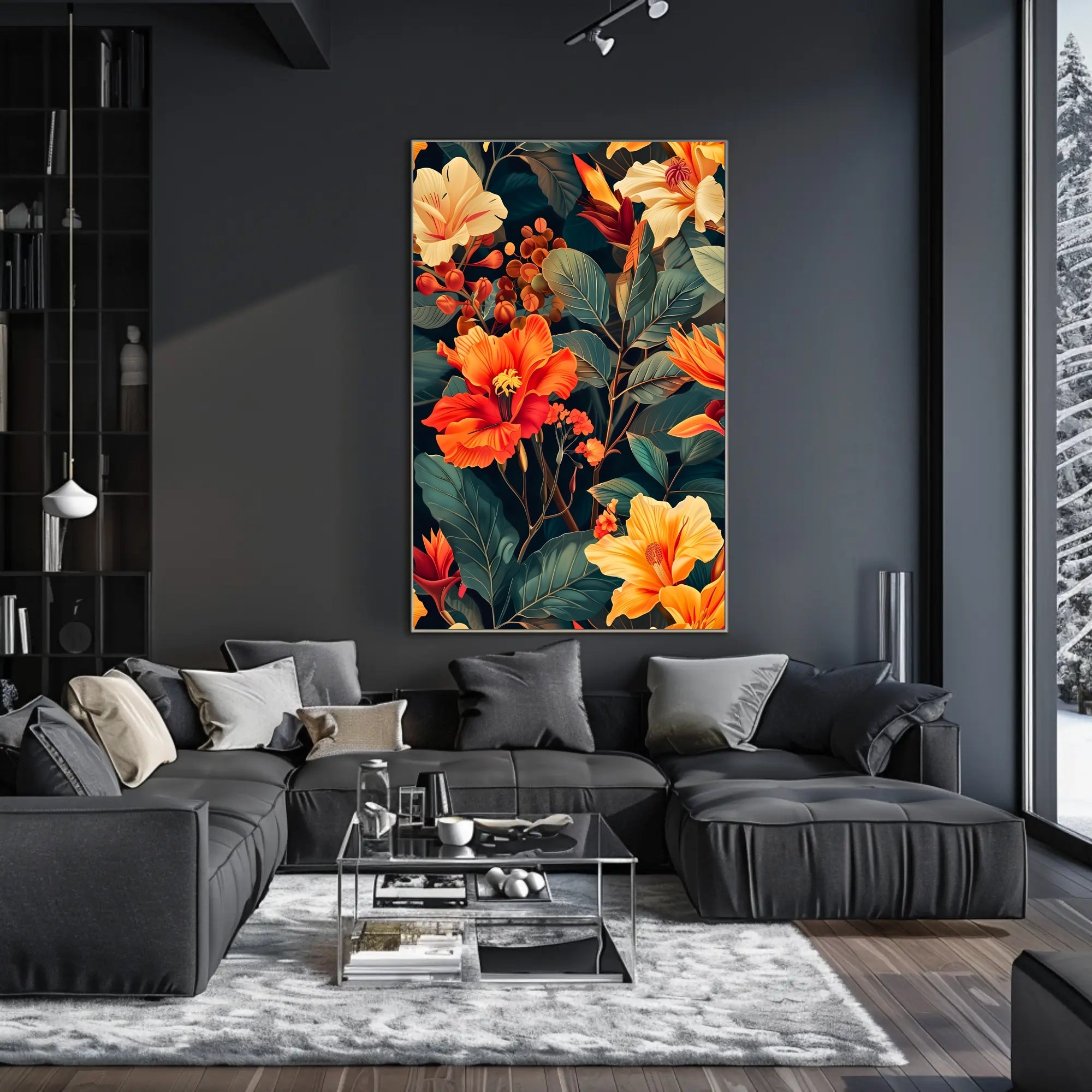 Vibrant Floral Symphony Wall Art Print